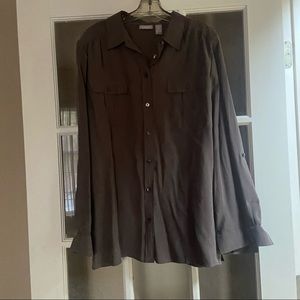 Wonen’s Chico’s Taupe Blouse Size 2